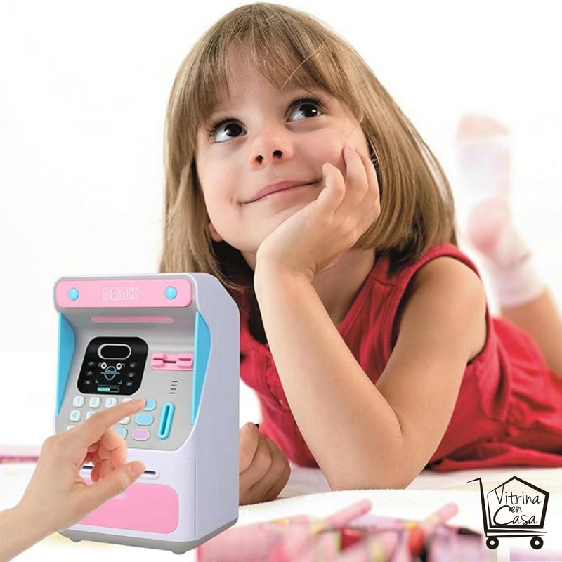 CAJA FUERTE PARA NIÑOS CON RECONOCIMIENTO FACIAL + TARJETA.