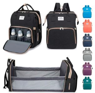 Morral Pañalera Bebé Plegable Con Cuna