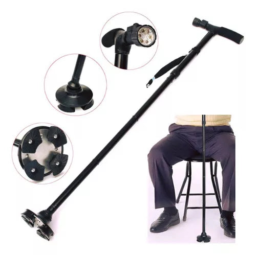 Baston Con Linterna Plegable Led