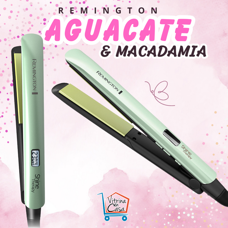 PLANCHA REMINGTON PROFESIONAL CON AGUACATE Y MACADAMIA VERDE - ORIGINAL