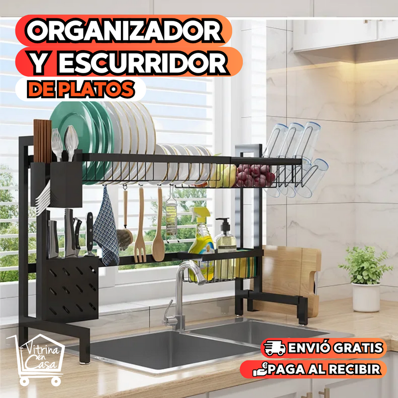 ORGANIZADOR Y ESCURRIDOR DE PLATOS