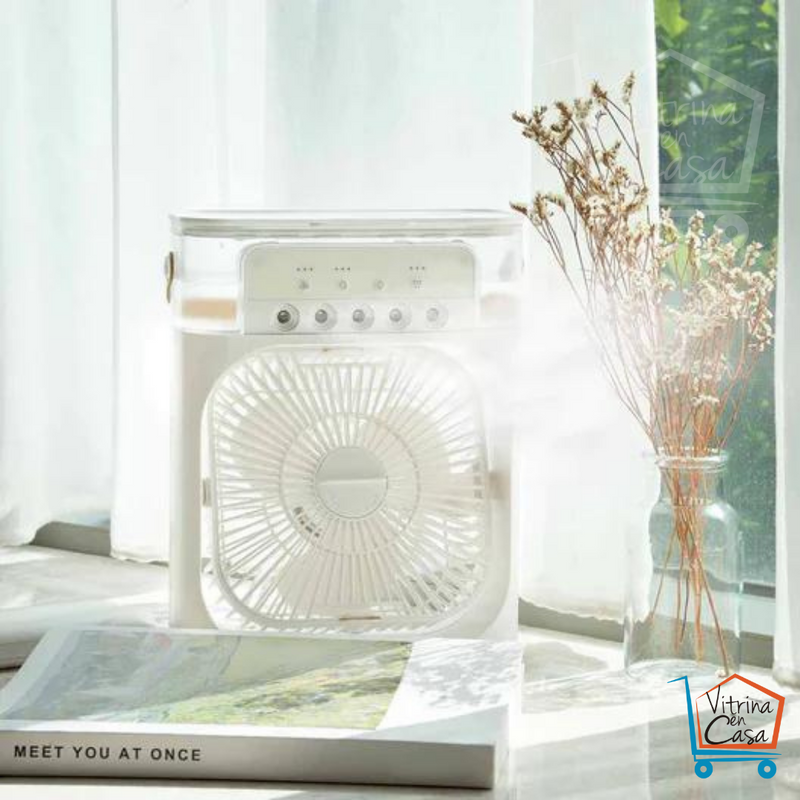 MINI AIRE ACONDICIONADO 3 EN 1 PORTATIL + VENTILADOR + HUMIDIFICADOR ®