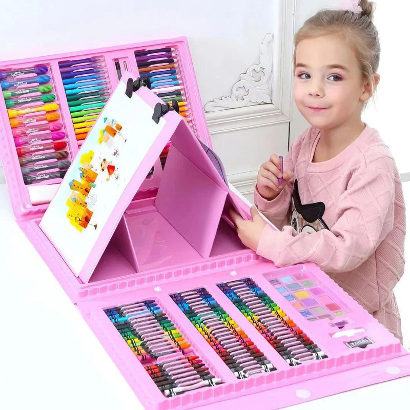 Set De Arte Niños Maleta 208 Piezas Crayon Plumones