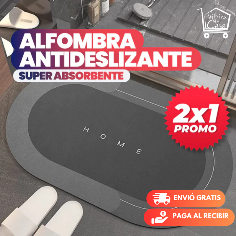 PROMO 2X1 ALFOMBRA DE BAÑO ANTIDESLIZANTE SÚPER ABSORBENTE.