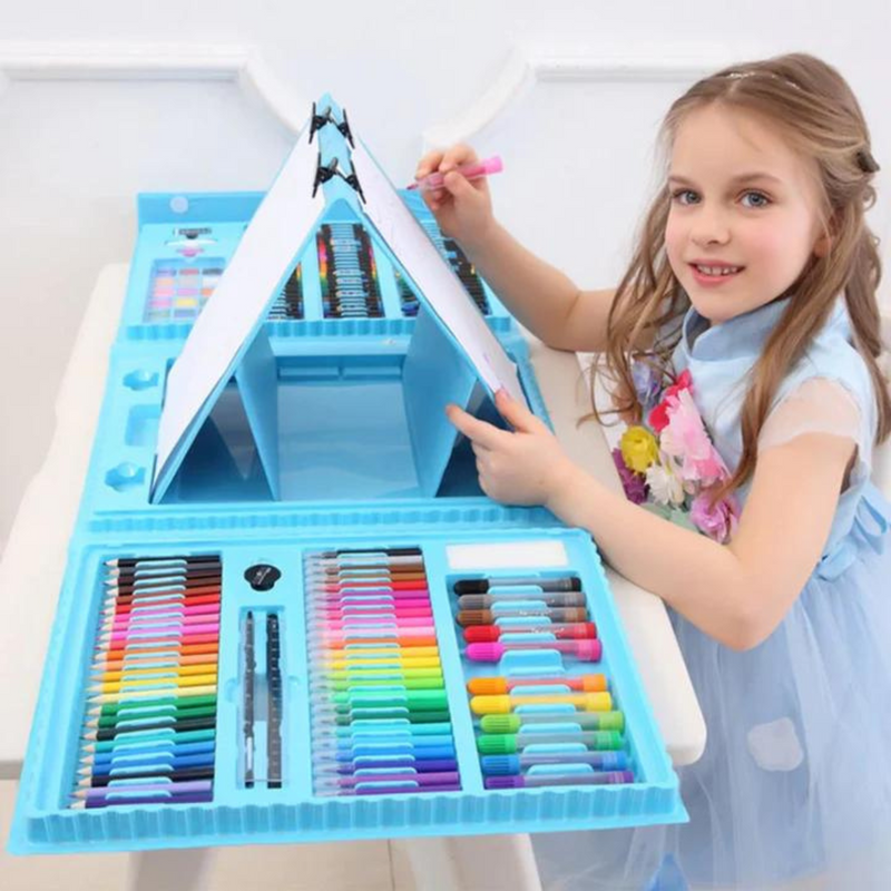 Set De Arte Niños Maleta 208 Piezas Crayon Plumones