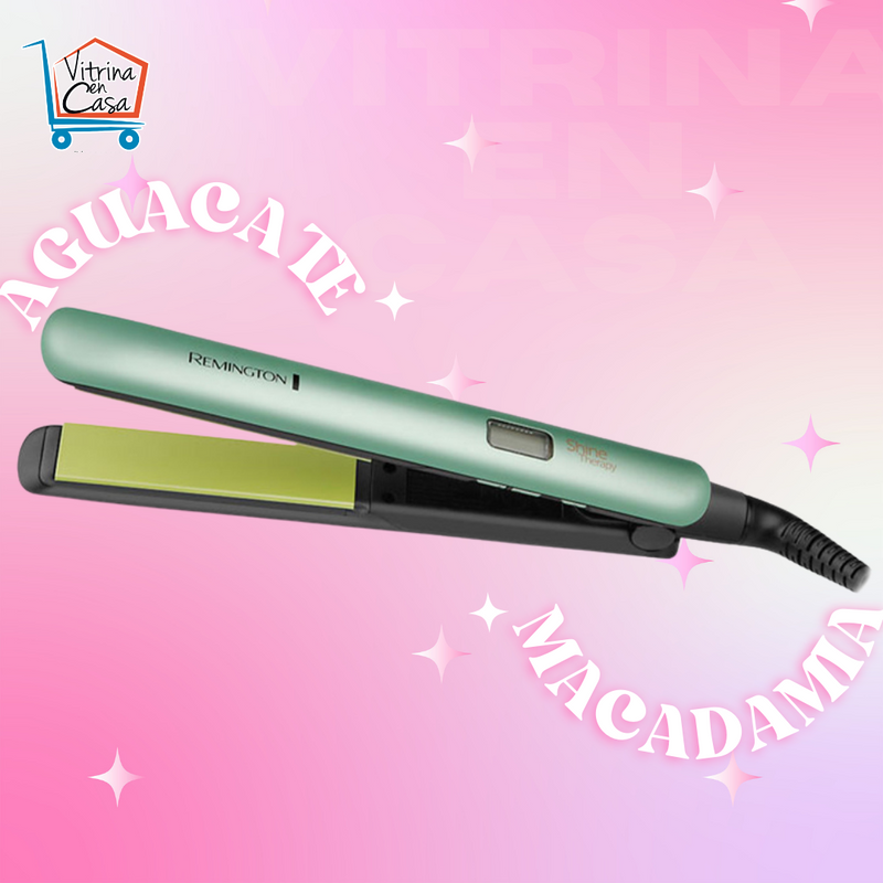 PLANCHA REMINGTON PROFESIONAL CON AGUACATE Y MACADAMIA VERDE - ORIGINAL