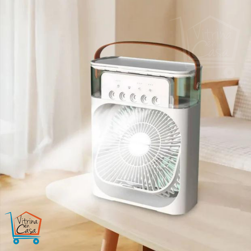 MINI AIRE ACONDICIONADO 3 EN 1 PORTATIL + VENTILADOR + HUMIDIFICADOR ®