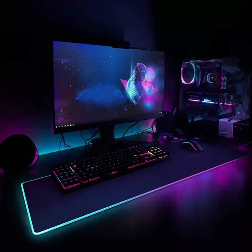 TAPETE PAD MOUSE GAMER CON LUCES LED RGB ®