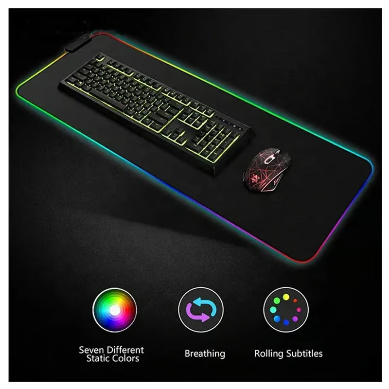 TAPETE PAD MOUSE GAMER CON LUCES LED RGB ®