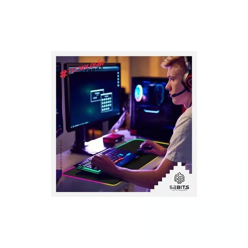 TAPETE PAD MOUSE GAMER CON LUCES LED RGB ®